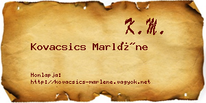 Kovacsics Marléne névjegykártya